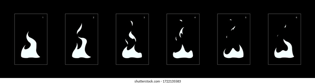 Explosion Smoke effect. Explosion Animation effect. Animation Sprite sheet for games, cartoon or animation. vector style animation effect 1283.