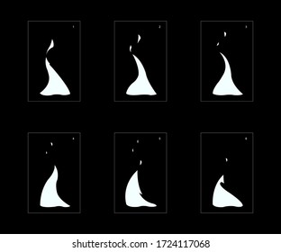 Efecto Humo de explosión. Efecto Animación de explosión. Animación Sprite hoja para juegos, dibujos animados o animaciones. efecto de animación de estilo vectorial 1355.