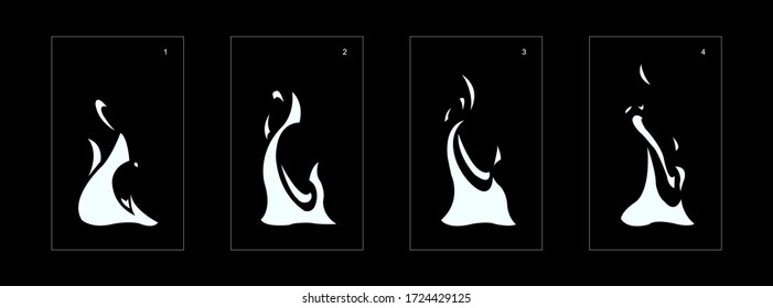 Explosion Smoke effect. Explosion Animation effect. Animation Sprite sheet for games, cartoon or animation. vector style animation effect 1307.