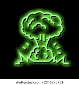 vector de señal de luz de neón de humo de explosión. ilustración de humo de explosión