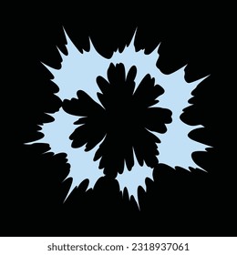 Chispa de explosión. El efecto de explosión de dibujos animados del boom y la explosión del cómic vectorial. Explosiones de bombas o energía explosiva flash en negro, animación de ataques de juegos de guerra