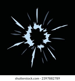Explosion spark. Cartoon burst effect of vector comic boom and bang. Bomb blasts or explosive power energy flash on black, war game attacks animation