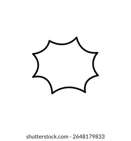 Explosion Speech Bubble Silhouette Vector In Comic Style Isolated