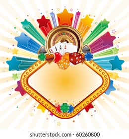 explosion star and casino design elements