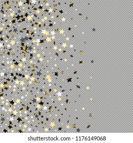 Explosion of stars.   Isolated gradient celestial elements. Platinum chrome metal glitter. Festive iridescent holographic effect vector background for celebration decorations, flyers, posters.