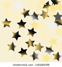 Explosion of stars.   Isolated gradient celestial elements. Platinum chrome metallic gloss. Iridescent festive  celebration vector  background for celebration decorations, flyers, posters.
