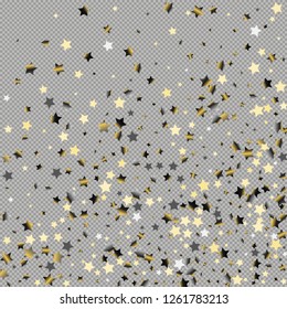 Explosion of stars. Isolated gradient celestial elements. Platinum chrome metallic gloss. Festive iridescent holographic effect vector background for celebration decorations, flyers, posters.