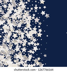 Explosion of stars.   Isolated gradient celestial elements. Pearl nacre glitter. Festive iridescent holographic effect vector background for celebration decorations, flyers, posters.