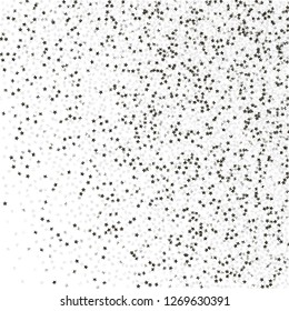Explosion of stars.   Isolated gradient celestial elements. Silver metallic gloss. Holiday celebration luminous vector background for celebration decorations,  flyers, posters.