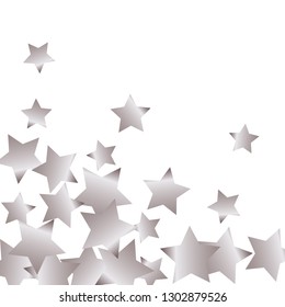Explosion of stars.   Isolated gradient celestial elements. Pink purple pearl nacre gloss. Iridescent festive  celebration vector  background for celebration decorations, flyers, posters.