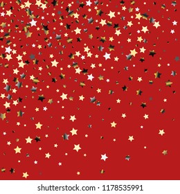Explosion of stars.   Isolated gradient stellar elements. Platinum chrome metal shine. Iridescent festive  celebration vector  background for celebration decorations, flyers, posters.