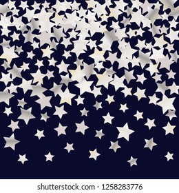 Explosion of stars.   Isolated gradient stellar elements. Pearl nacre shine. Iridescent festive  celebration vector  background for celebration decorations, flyers, posters.