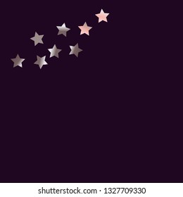Explosion of stars.   Isolated gradient stellar elements. Pink purple pearl nacre gloss. Iridescent festive  celebration vector  background for celebration decorations, flyers, posters.