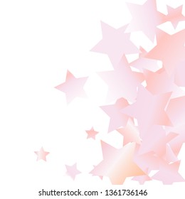 Explosion of stars.   Isolated gradient stellar elements. Pink purple pearl nacre glitter. Holiday celebration luminous vector background for celebration decorations,  flyers, posters.