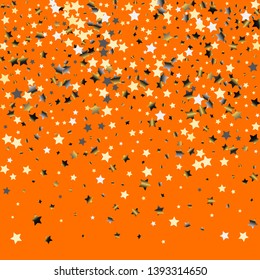Explosion of stars.   Isolated gradient stellar elements. Platinum chrome metal glitter. Iridescent festive  celebration vector  background for celebration decorations, flyers, posters.