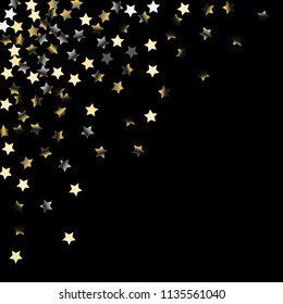 Explosion of stars.Isolated gradient celestial elements. Platinum chrome metallic gloss. Festive iridescent holographic effect vector background for celebration decorations, flyers, posters.