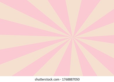 Explosion sun background Geometric line design Light pink pastel and cream colors