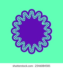 Explosion Sun Burst Shape and Neon Style for Textbox or Tag Icon with Blue Color. Label Icon. High Quality Vector Icon. Editable Vector