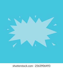 Explosion talk bubble icon flat vector design