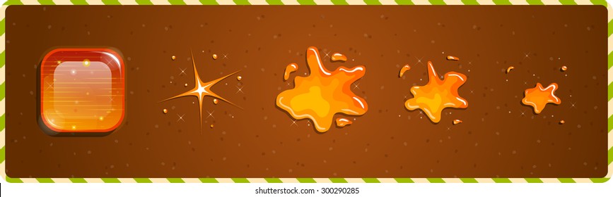 explosion tasty candy caramel puddle