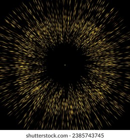 explosion thin light firework of light in dark background