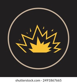 Explosion trendy icon awesome abstract vector illustration colorful artwork design