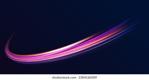 Explosión en el universo. Antecedentes cósmicos para el evento, fiesta, carnaval, celebración, aniversario u otro. Fondo abstracto en colores de neón azul y violeta. Velocidad de la luz en la galaxia. Vector.