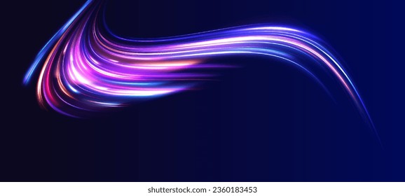 Explosion in universe. Cosmic background for event, party, carnival, celebration, anniversary or other. Lines in the shape of a comet against a dark background. Radial color spirals.	