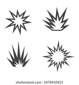 Explosions-Vektorgrafik-Symbol-Illustrationsdesign 