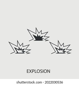 Explosionsvektorsymbol-Illustrationszeichen für Web und Design