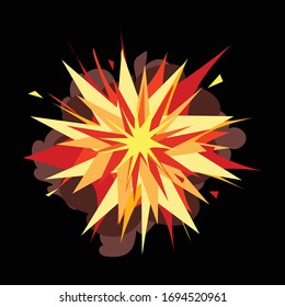 Icono del vector de explosión.Icono del vector de dibujos aislados en explosión de fondo blanco.