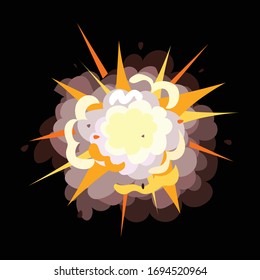 Explosion vector icon.Cartoon vector icon isolated on white background explosion.