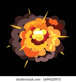 Explosion vector icon.Cartoon vector icon isolated on white background explosion.