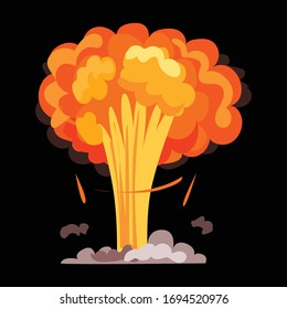 Icono del vector de explosión.Icono del vector de dibujos aislados en explosión de fondo blanco.