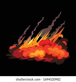 Explosion vector icon.Cartoon vector icon isolated on white background explosion.