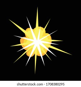Explosion vector icon.Cartoon vector icon isolated on white background explosion.