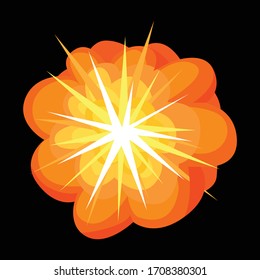 Explosion Vektorillustration Icon.Cartoon Vektorillustration Symbol einzeln auf weißem Hintergrund Explosion.