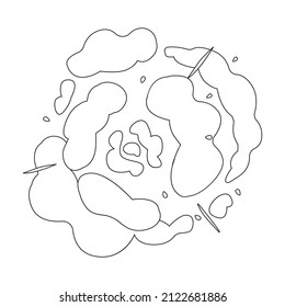Icono de vector de explosión.Icono de vector de contorno aislado en explosión de fondo blanco.