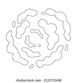 Explosion Vektorsymbol.Umrisslinie Vektorsymbol einzeln auf weißem Hintergrund Explosion.