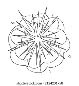 Explosion vector icon.Outline vector icon isolated on white background explosion.