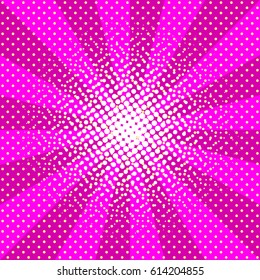Explosion vector illustration. Retro pop art background with dots. Comic poster for fighting for a Superhero action card frame background. Rays of light in a flat style