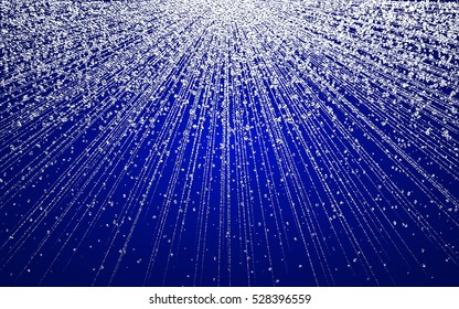 Explosion vector illustration. Sun ray or star burst element with sparkles. Silver Christmas element for greeting cards, posters. Light rays effect