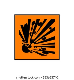 explosion warning sign vector, Europe Hazard Sign