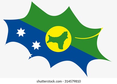 An Explosion wit the flag of Christmas Island