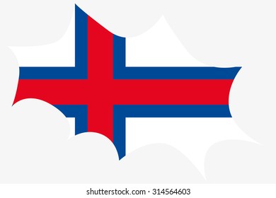 An Explosion wit the flag of Faroe Islands