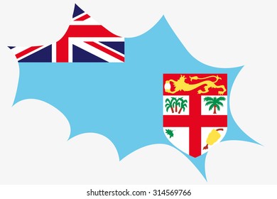 An Explosion wit the flag of Fiji