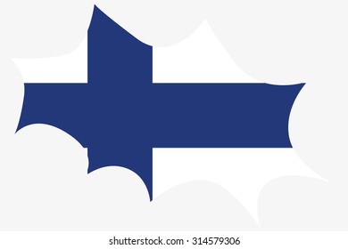 An Explosion wit the flag of Finland