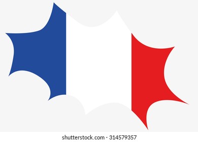 An Explosion wit the flag of France