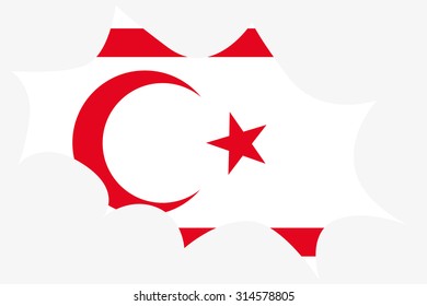 An Explosion wit the flag of Northern Cyprus