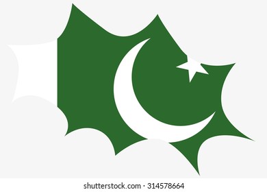 An Explosion wit the flag of Pakistan